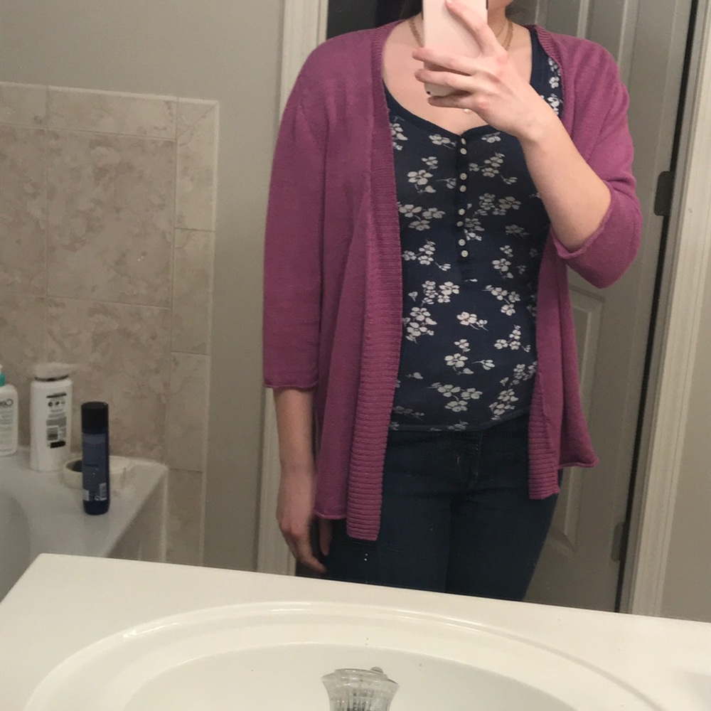 Ellen Fisher Knit Cardigan (purple)